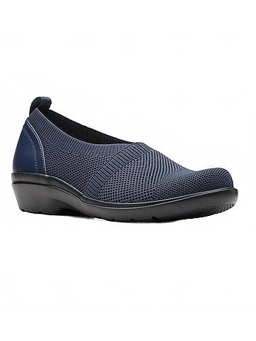 Clarks Women's Sashlyn Style Loafer in Navy Combi (view 1)