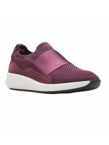 Clarks Women's Un Rio Knit Slip-On Sneaker in Merlot Combi (view 1)