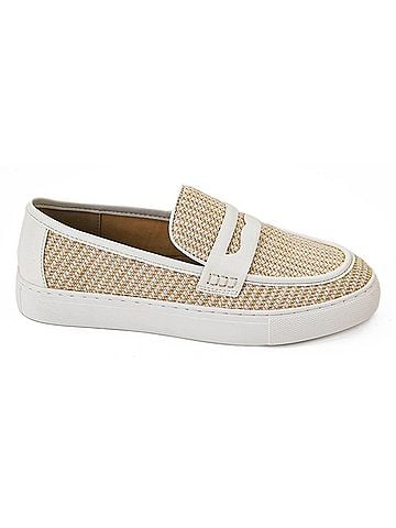 Corkys Women's Group Chat Slip On Loafers in White Combo (view 1)