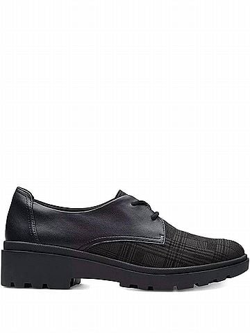 Clarks Women's Calla Ruby Oxford Shoes in Black Interest (view 1)