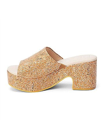 Matisse Women's Terry Platform Heel in Rose Cork (view 2)