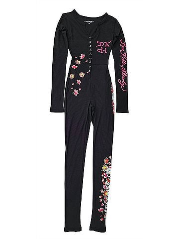 Ed Hardy Women's Flower Skull Long Sleeve Pajama in Black (view 2)