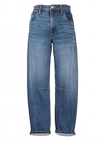 Kut from the Kloth Ashley Slouchy Barrel Straight Leg Jeans in Dedication (view 1)