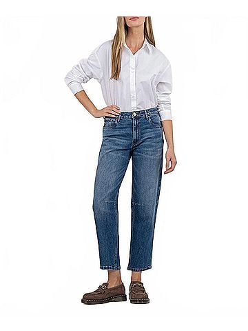 Kut from the Kloth Ashley Slouchy Barrel Straight Leg Jeans in Dedication (view 2)