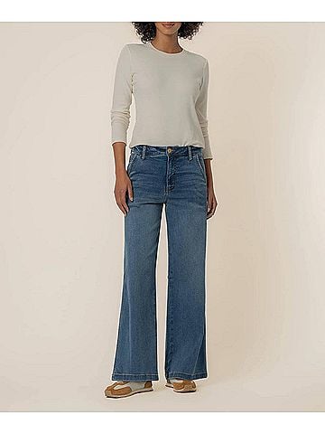 Kut from the Kloth Meg High Rise Wide Leg Jeans in Acutely (view 2)