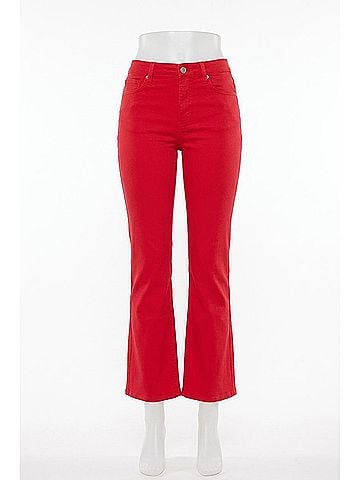 Dear John Anika Mid Rise Jeans in Red Salsa (view 1)