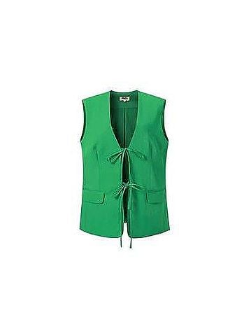 FRNCH Atins Sleeveless Blazer Vest in Green (view 1)