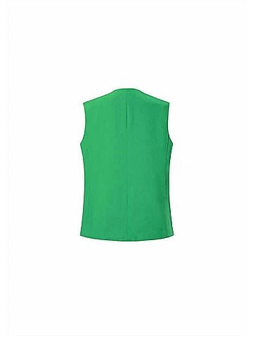 FRNCH Atins Sleeveless Blazer Vest in Green (view 2)
