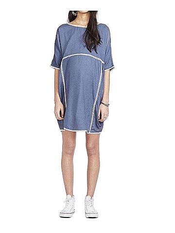 Hatch Rio Maternity Mini Dress in Storm/Blue (view 2)
