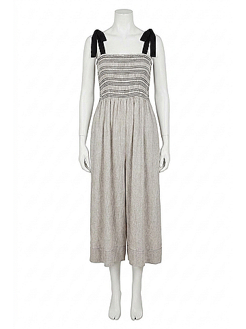Hatch Margaux Maternity Dress in Ivory/Black (view 1)