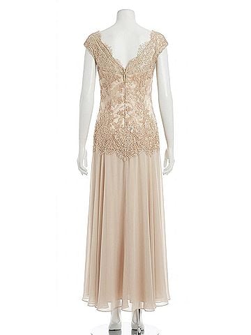 Montage by Mon Cheri Women's Sheath Maxi Dress in Foundation (view 1)