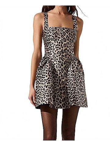 Astr Claudie Dress in Leopard Print (view 2)