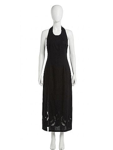 Young Fabulous & Broke Christina Halter Dress in Black Pigment (view 1)