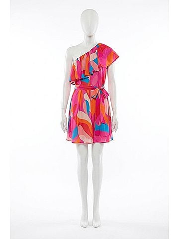 Flying Tomato Captivating Glow Mini Dress in Pink Blue (view 1)