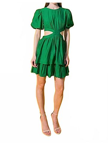 Flying Tomato Garden Mini Dress in Green (view 2)