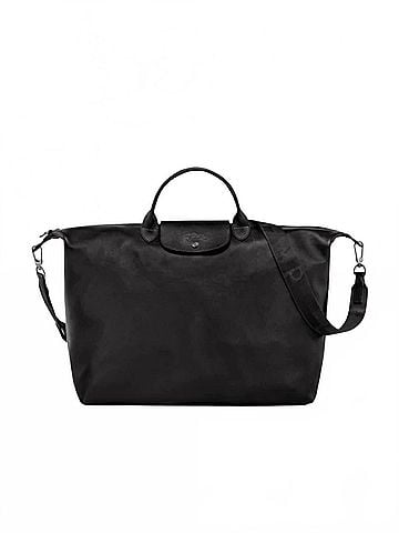 Longchamp Le Pliage Leather Xtra Travel Bag in Black (view 2)