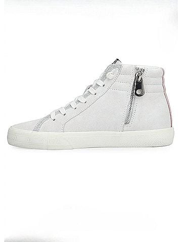 Vintage Havana Women's Gadol High Top Sneakers in Grey Suede/Pink Pop (view 2)