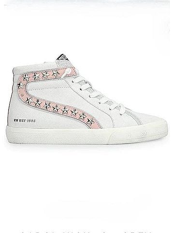 Vintage Havana Women's Gadol High Top Sneakers in Grey Suede/Pink Pop (view 1)