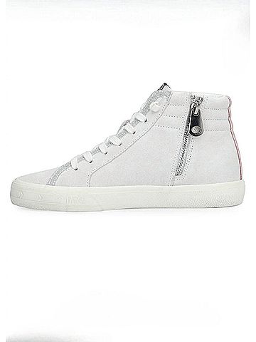 Vintage Havana Women's Gadol High Top Sneakers in Grey Suede/Pink Pop (view 2)