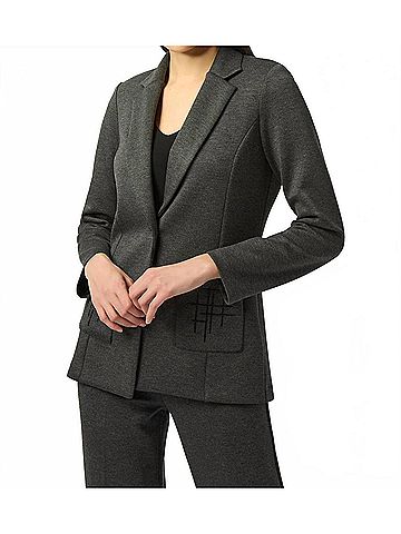 Joseph Ribkoff Fitted Blazer Jacket in Grey Melange (view 2)