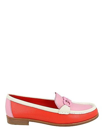 Salvatore Ferragamo Women's Rolo Gancini Leather Loafers in Red Multi (view 1)