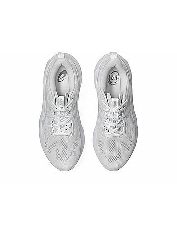 Asics Women's Novablast 5 Shoes in White/Piedmont Grey (view 2)