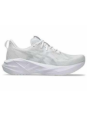 Asics Women's Novablast 5 Shoes in White/Piedmont Grey (view 1)