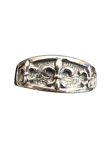 Madison Women's 3 Fleur De Lis Band Sterling Ring in Silver (view 1)