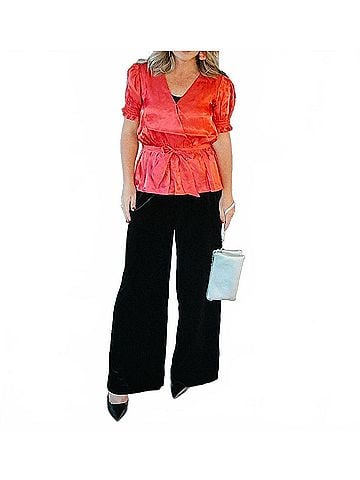 Sugarlips Anastasia Peplum Blouse in Pink Organza (view 2)
