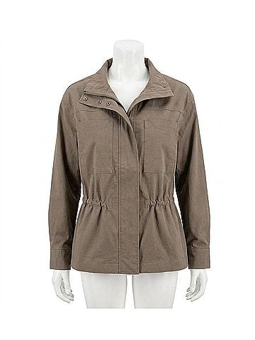 Habitat Travel Tech Utility Jacket in Truffle (view 1)