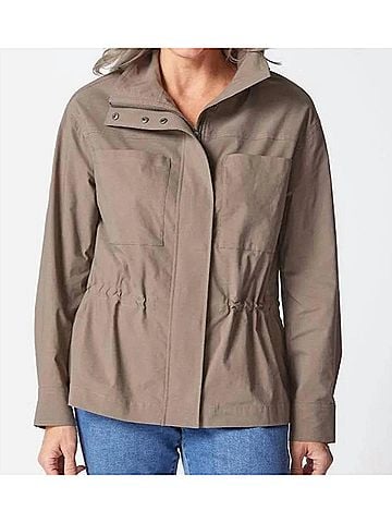 Habitat Travel Tech Utility Jacket in Truffle (view 2)