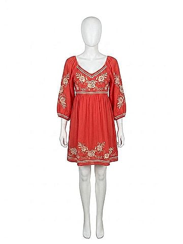 Savanna Jane Mini Dress in Coral (view 1)