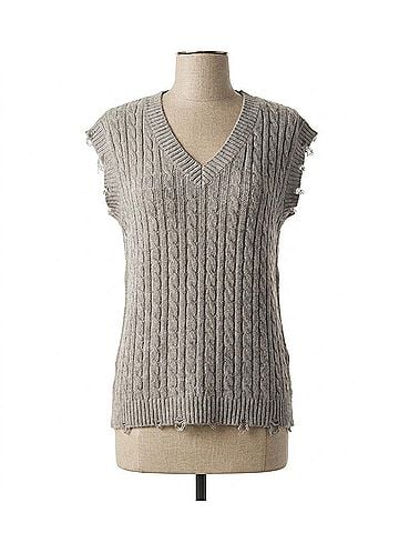 Steve Madden Aiden Sweater Vest in Heather Grey (view 1)