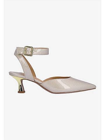 J. Renee Women's Tamsin Ankle Strap Pumps in Taupe Patent (view 1)