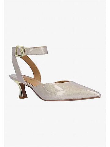 J. Renee Women's Tamsin Ankle Strap Pumps in Taupe Patent (view 2)