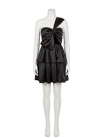 Endless Rose Blair Bow Tie Mini Dress in Black (view 1)