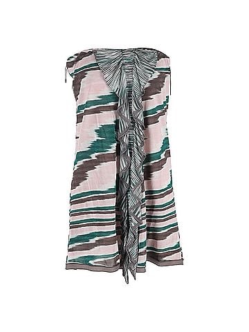 Missoni Missoni Ruffled Strapless Mini Dress in Multicolor Viscose (view 1)