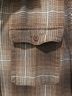 EMPIRE Plaid Brown Black Tan Jacket Size L - photo 4