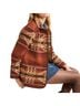 Pendleton 100% Wool Print Red Orange Wool Coat Size XL - photo 10