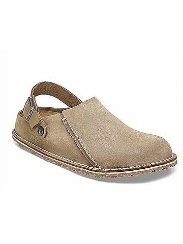 Birkenstock Women's Lutry Premium Suede Clog in Gray Taupe (view 1)