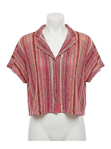 Pol Savannah Striped Crop Top in Multi (view 1)