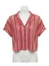 Pol Stripes Red Savannah Striped Crop Top in Multi Size L - photo 1