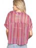 Pol Stripes Red Savannah Striped Crop Top in Multi Size L - photo 4
