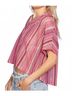 Pol Stripes Red Savannah Striped Crop Top in Multi Size L - photo 6