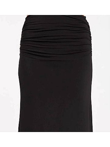 LA Made Nonna Maxi Skirt in Black (view 2)