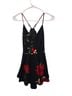 Windsor Floral Black Red Green Romper Size S - photo 1