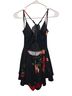 Windsor Floral Black Red Green Romper Size S - photo 2