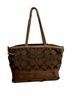 Coach Print Brown Leather Tote One size - photo 1