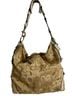 Coach Print Tan Brown Ivory Leather Hobo One size - photo 1
