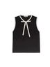 FRAME Solid Black Keyhole Tie Tank Top in Black Multi Size S - photo 1
